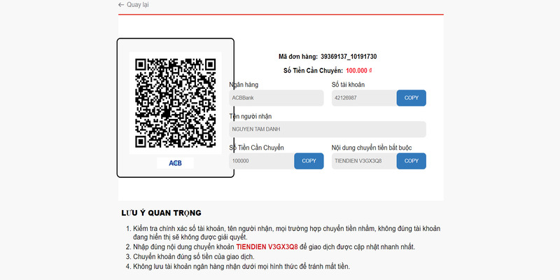 Quét mã QR là phương thức nạp tiền J88 siêu tốc độ